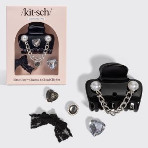 KitschPop️ Cloud Clip & Charms in Vintage Black
