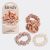 Terracotta Rosette Ruched Satin Scrunchies